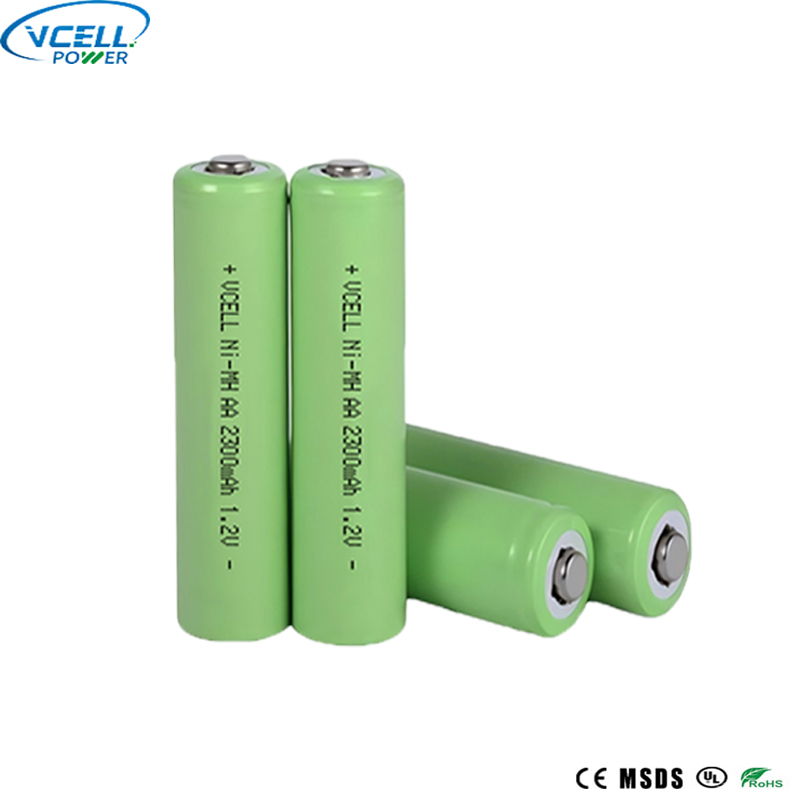 1,2V 2300mAh AA genopladeligt NiMH-batteri
