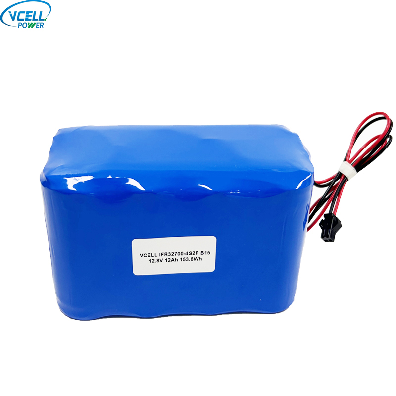 12,8V 12Ah genopladeligt LiFePO4-batteri