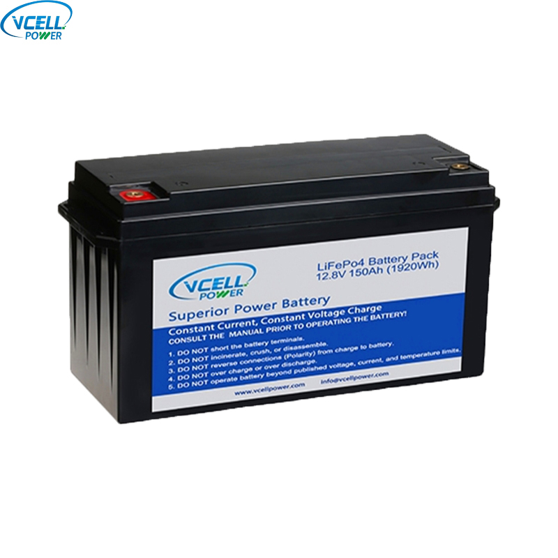 12,8V 12V 150Ah Deep Cycle LiFePO4-batteri