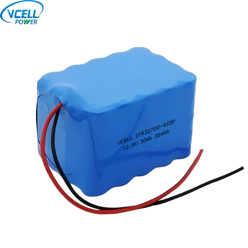 12,8V 30Ah genopladeligt LiFePO4-batteri