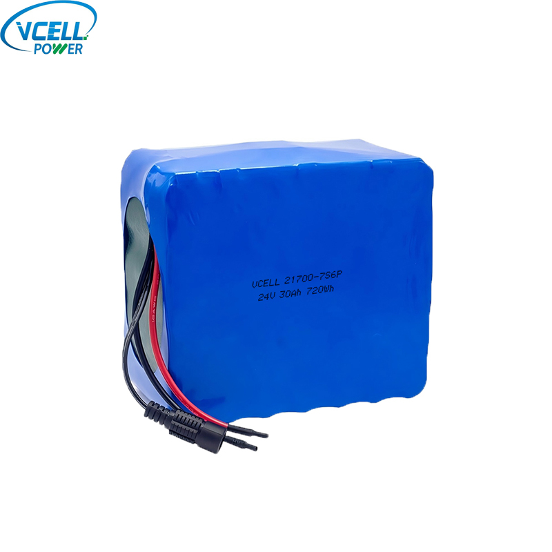 24V 30Ah genopladeligt lithium-ion-batteripakke