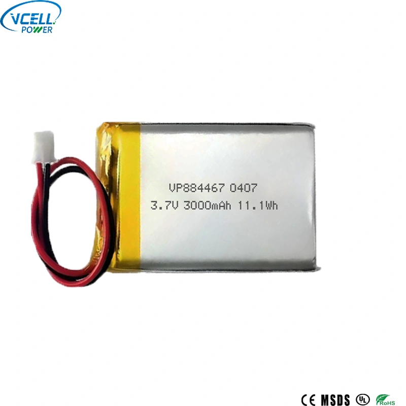 3000 mah 3.7v 884467 LiPO genopladeligt batteri