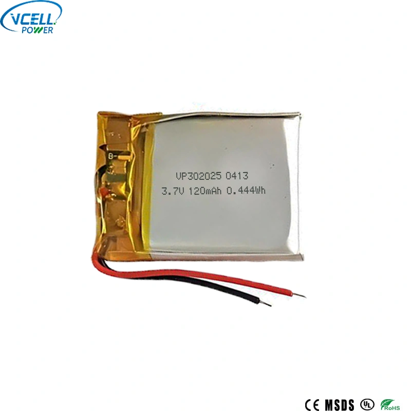 302025 3,7V 120mAh Lithium Polymer batteri